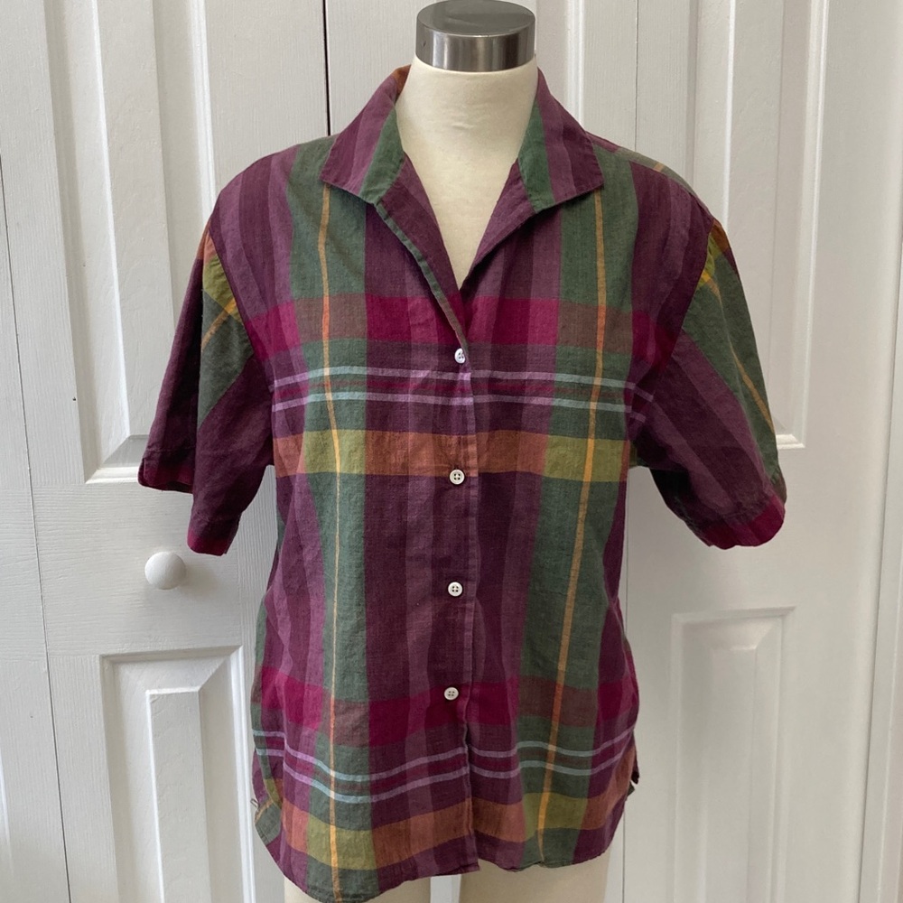 Vintage Ralph Lauren 80s 90s shirt  Plaid Button-Up Shirt